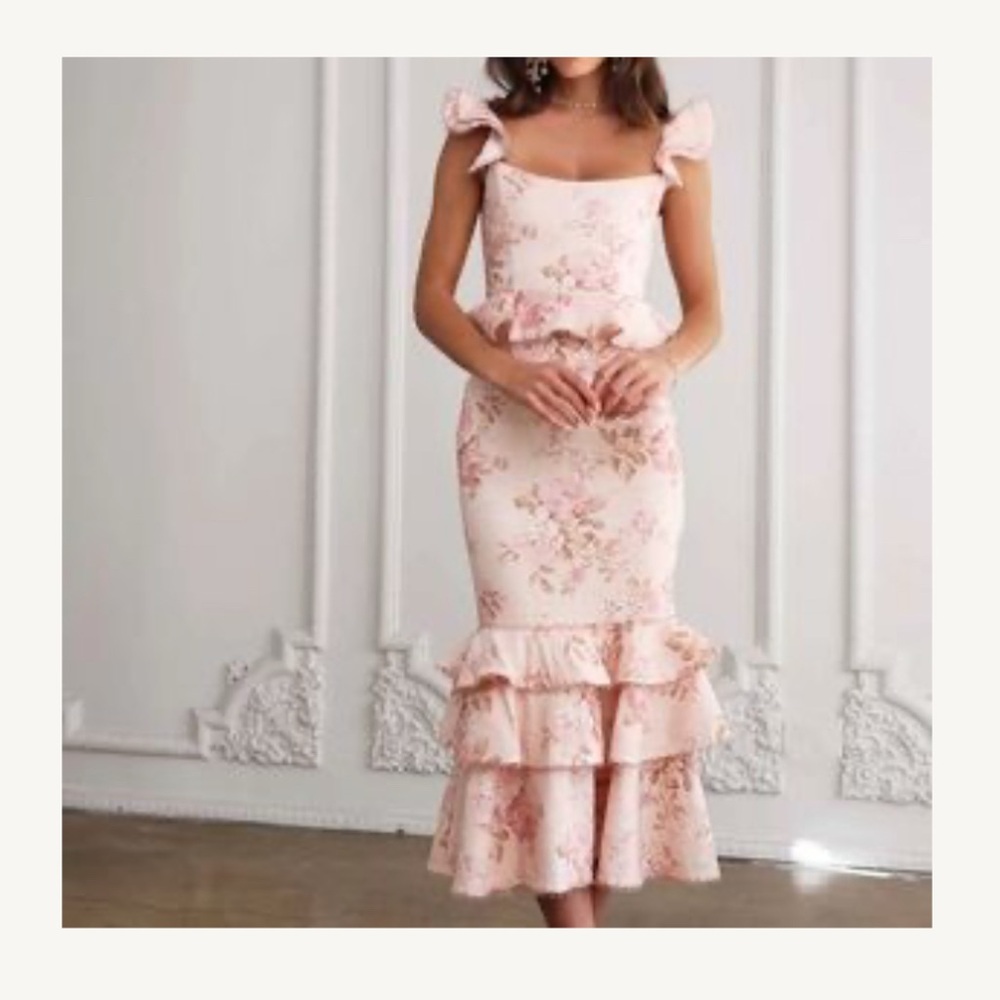 V. Chapman The Violet Dress in Peach Tapestry